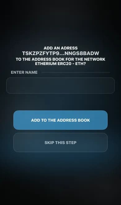 Save the address to your book
